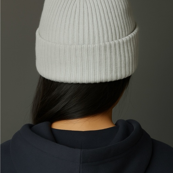 $38 DAILY PRACTICE Anthropologie West Coast Wellness Club Ribbed Beanie Hat Grey - Picture 8 of 10